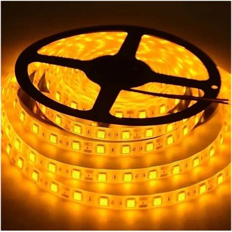 Fita Led Amarelo Rolo M Ip Prova D Agua Silicone Shopee