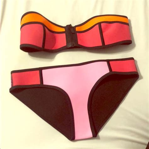 Swim Colorblock Bandeau Bikini Set Poshmark