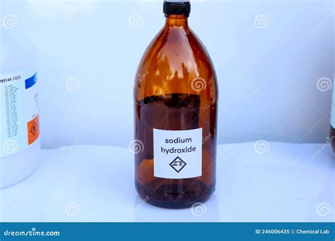 Sodium Hydroxide In Bottle Chemical In The Laboratory Stock Image Image Of Acid Destroy