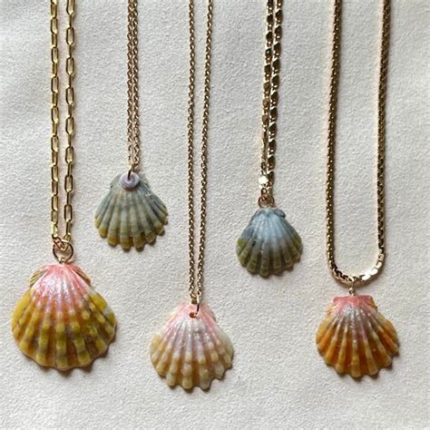 Sunrise Shell Necklace Etsy