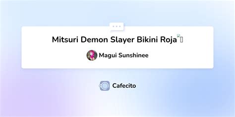 Mitsuri Demon Slayer Bikini Roja Por Magui Sunshinee Cafecito