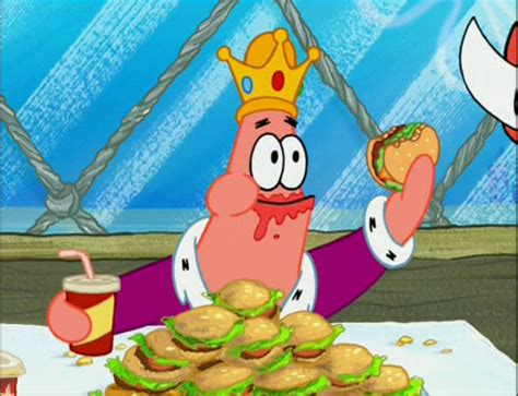 king patrick eating krabby patties  happaxgamma  deviantart