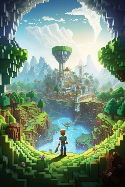 premium photo pixel world