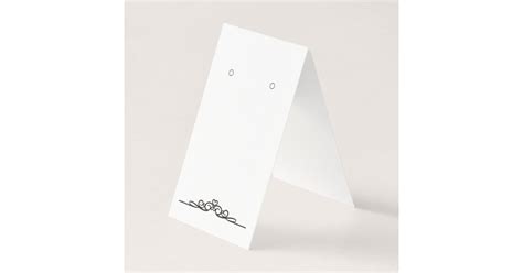 Custom Flourish Classy Tent Earring Display Cards Zazzle