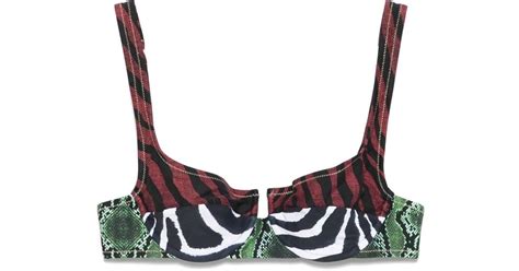 Reina Olga Brigitte Bikini Top In Brown Lyst