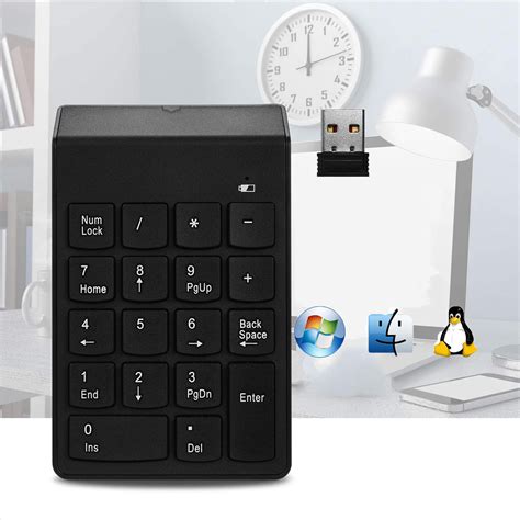 Vaxiuja Mini безжична цифрова клавиатура с 18 клавиша, USB, 2.4G, за ...