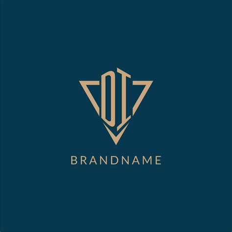 Di Logo Initials Triangle Shape Style Creative Logo Design