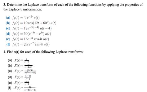 Answered 3 Determine The Laplace Transform Of Bartleby