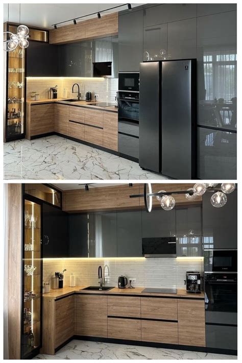 Популярные кухни с витринами КАТАЛОГ ⤣ | Дизайн кухни, Кухня, Серые кухни