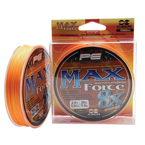 Linha Multifilamento Maruri Max Force X Orange Metros Maruri