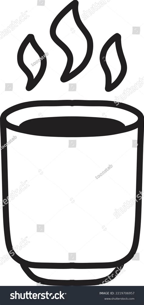 Hand Drawn Hot Tea Mug Illustration Stock Vector Royalty Free