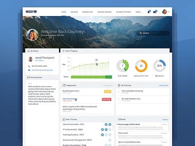 WGU Conceptual Portal by Justin Floyd on Dribbble
