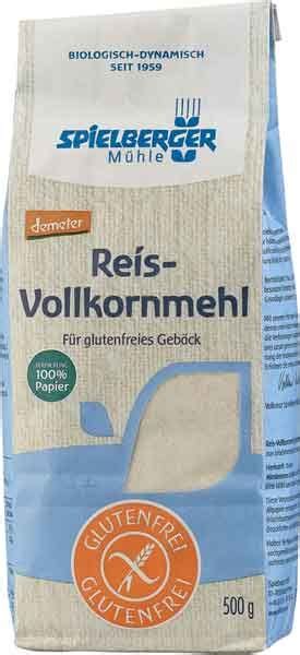 Spielberger Mühle Reis Vollkornmehl glutenfrei unverträglich