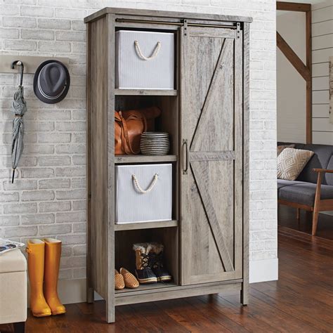 Better Homes And Gardens Modern Farmhouse Storage Cabinet Rustic Gray