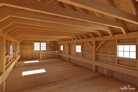 40' x 36' Hoback Monitor Barn Kit - Second Floor Loft | Barn kits ...