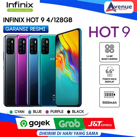 Jual HP INFINIX HOT 9 4 128GB GARANSI RESMI PROMO MURAH Indonesia Shopee Indonesia