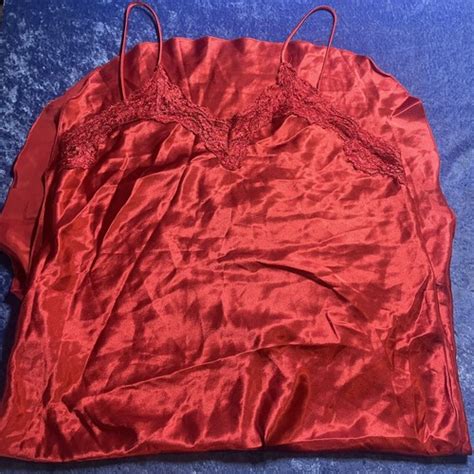 Vintage Inner Most Satin Nightgown Burgundy Red Valentines Day Lingerie EBay