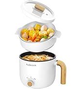 Audecook Electric Hot Pot L Cermic Glaze Non Stick Frying Pan Portable Travel Multicooker