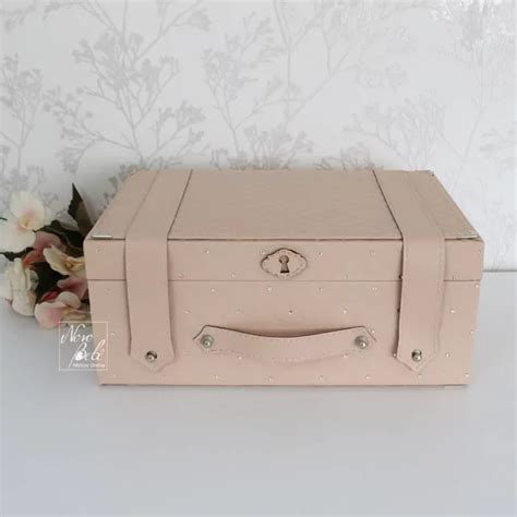 Caixa Maleta Matelassê Cristal Nude