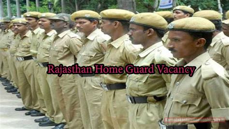 Rajasthan Home Guard Vacancy 2024 Today Notification Apply Online