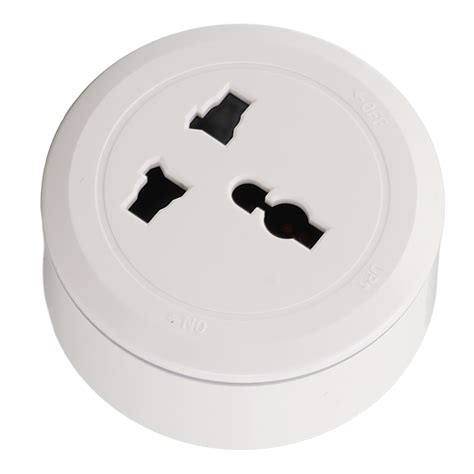 13a Power Track Socket Multifunctional White Round Surface Mounted