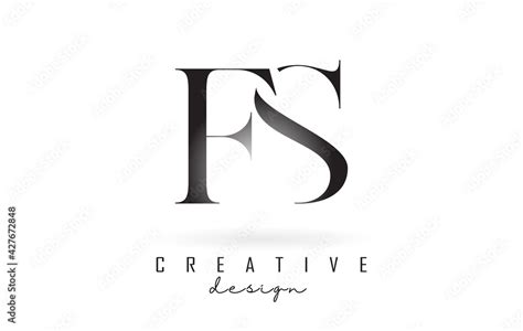 fs   letter design logo logotype concept  serif font  elegant