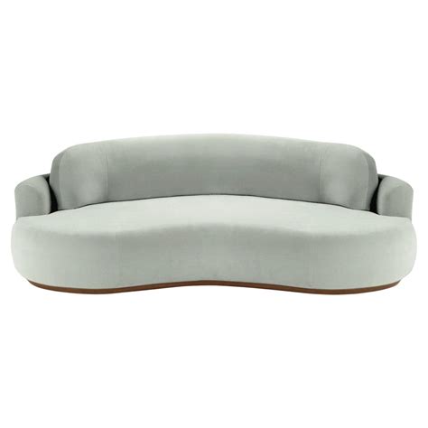 Naked Curved Sofa Small With Beech Ash And Smooth For Sale At StDibs