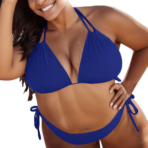 Lojoutye Solid Size Suit Push S Swimsuits With Padding Bikini Swimwear Padded Bathing Plus