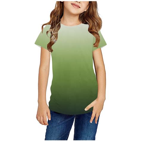 Dianli Girls Tops Tees And Blouses Tunic Crew Neck Blouse Loose Fit