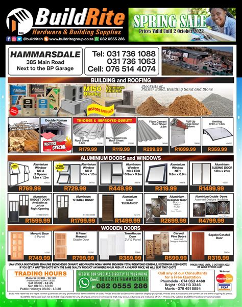 September Hammarsdale Sale By Buildrite Hardware Issuu