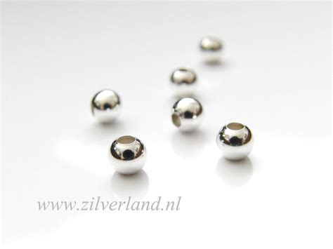 10 Stuks 5mm Sterling Zilveren Kralen Zilverland Zilveren Sieraden