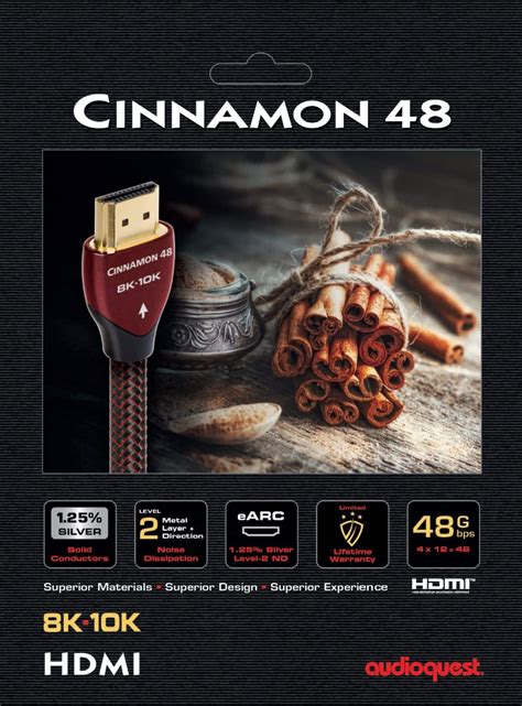 Audioquest Cinnamon Ultra High Speed K K K Gbps Hdmi Cable