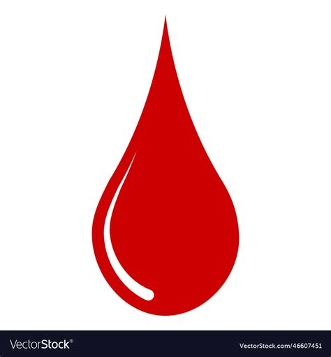 Blood Drop Icon Droplet Red Sign Donor Royalty Free Vector