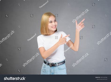 Portrait Short Blonde Hair Woman Studio Stock Photo Shutterstock