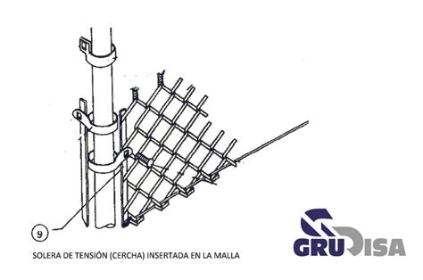 Malla Cicl Nica Solera Galvanizada Para Instalaci N Y Tensado Grudisa