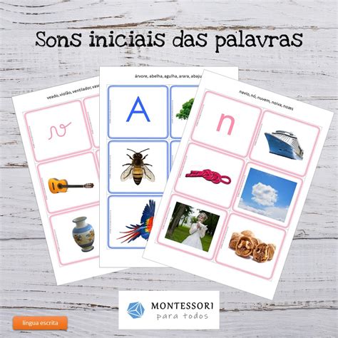 Letras Iniciais Das Palavras - Sons iniciais das palavras A>Z – Montessori Para Todos