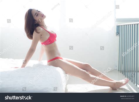 Sexy Beautiful Asian Woman White Lingerie Stock Photo 623955467 Shutterstock