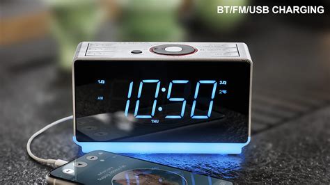 Radio De Reloj Despertador Con Altavoz Bluetooth Radio FM Digital