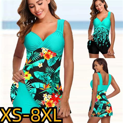 Maillot De Bain Deux Pi Ces Pour Femmes Tankini Sexy Imprim Bikini Monokini Taille Haute V