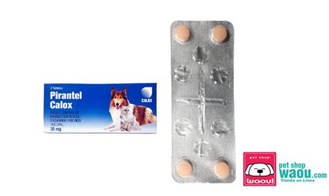 DESPARASITANTE PIRANTEL CALOX 35 MG BLISTER 4 TAB PERRO Y GATO