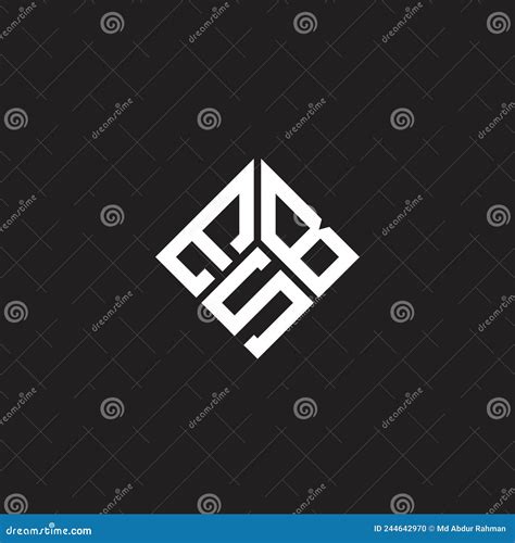 Esb Letter Logo Design On Black Background Esb Creative Initials