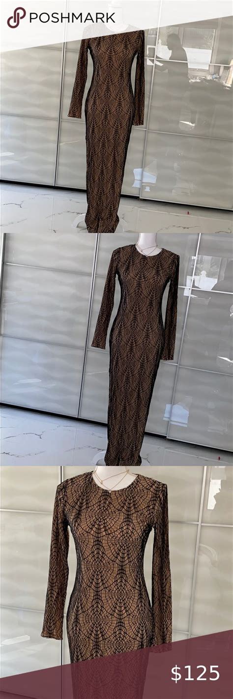 Aqua Lace Black And Nude Gown Chic And Form Fitting