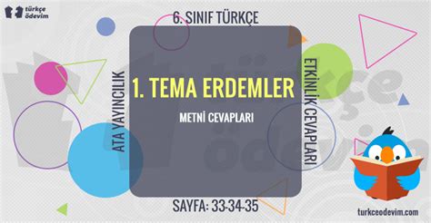 Tema Erdemler De Erlendirme Sorular Cevaplar S N F T Rk E