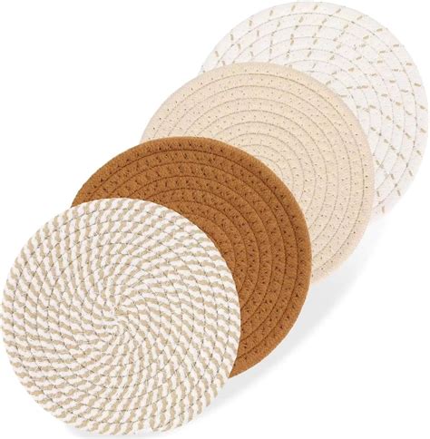 Amazon Brown Kitchen Safety Style Heat Resistant Trivets Pot Holders Hot Pads