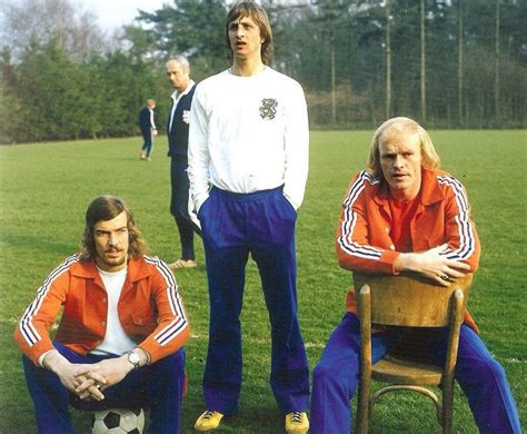 René Notten Johan Cruijff en Ruud Geels in 1974