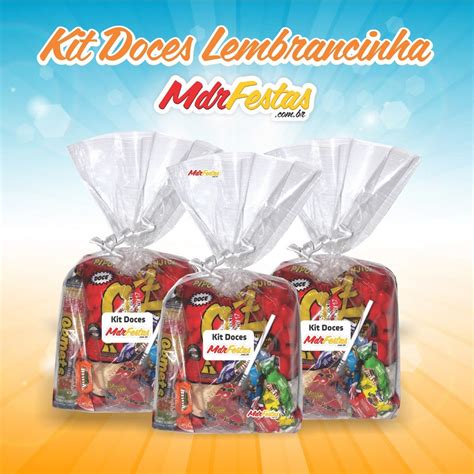 Kit Doces Sacolinha Surpresa Festa Anivers Rio Lembrancin R