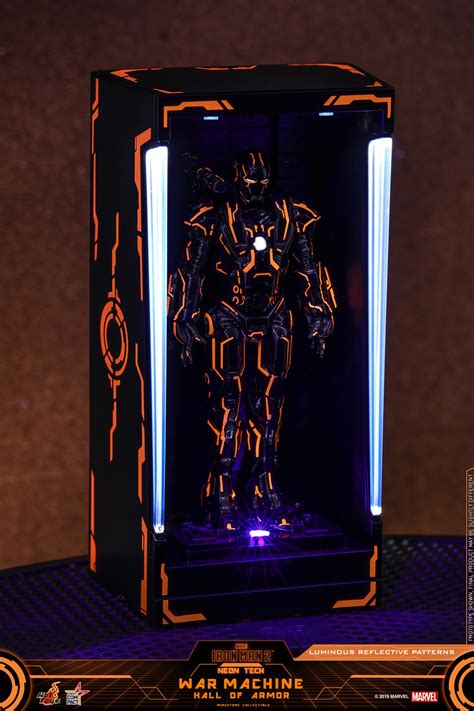 Hot Toys Mmsc Iron Man Neon Tech War Machine Hall Of Armor Miniature Hot Toys Complete