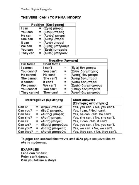 The Verb Can Pdf