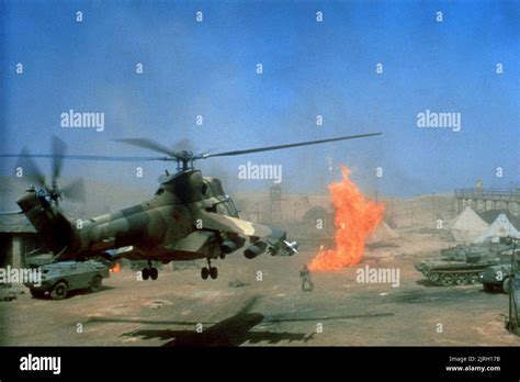 Helicopter Attack Afghan Base Rambo Iii 1988 Stock Photo Alamy
