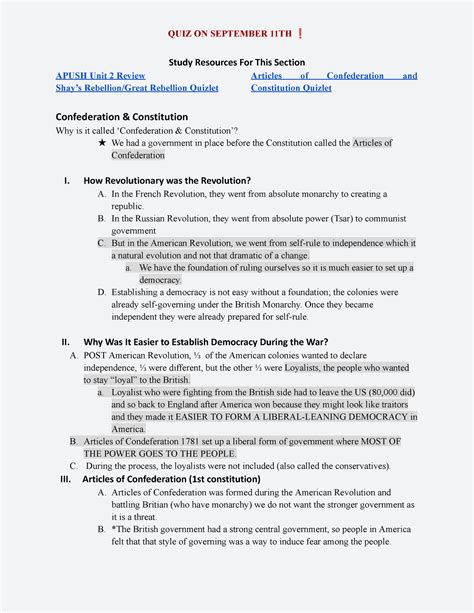 US History (H) Ch 5 - QUIZ ON SEPTEMBER 11TH Study Resources For This
